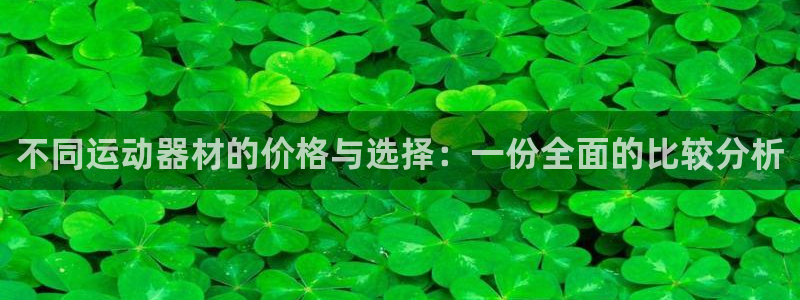熊猫体育官网下载软件：不同运动器材的价格与选择：一份